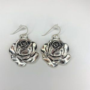 Romantic Shaped Floral Rose Drop Earrings